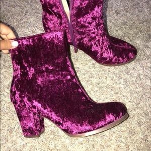 velvet booties